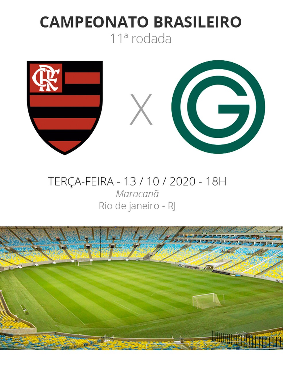 Ficha Flamengo x Goiás — Foto: Ge