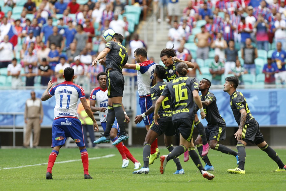 Flamengo sofreu e foi derrotado pelo Bahia em Salvador — Foto: Felipe Oliveira/Divulgação/EC Bahia