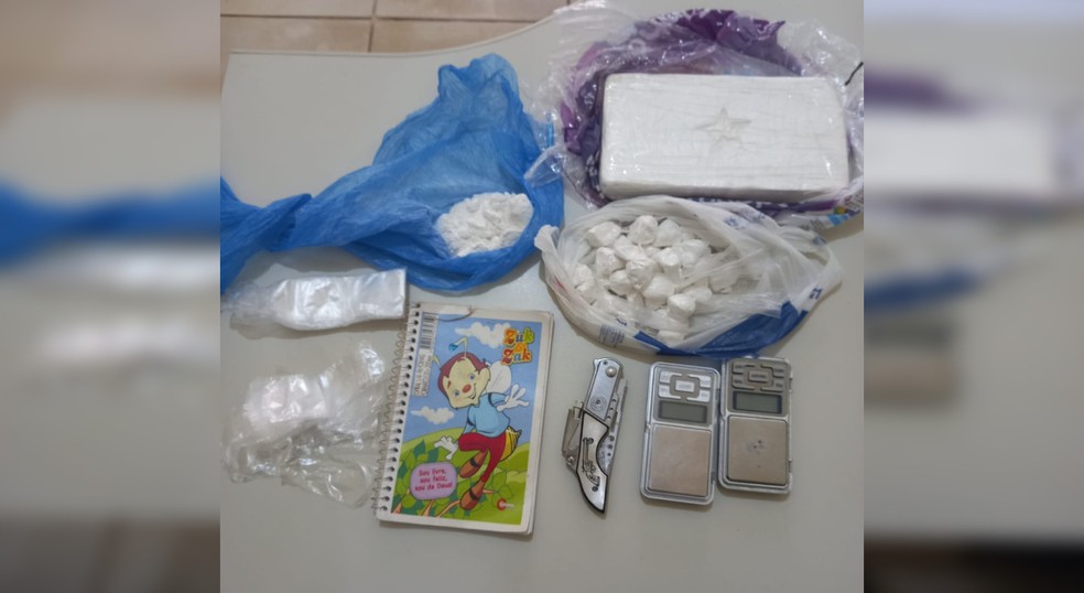 Droga estava separada em porções — Foto: Polícia Civil/Divulgação