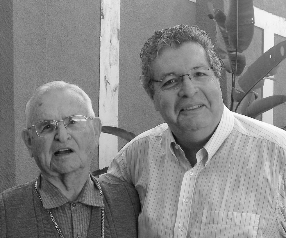Dom Paulo Evaristo Arns e Ricardo Marques, seu biógrafo — Foto: Reprodução/Instagram