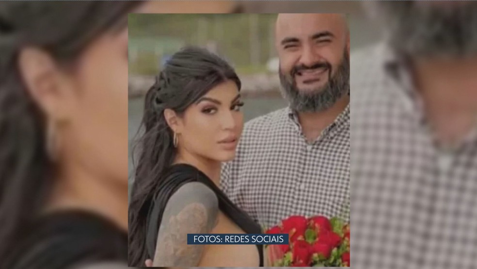 Marcella Ellen Paiva Martins e o noivo, que foi encontrado morte em motel, no DF — Foto: TV Globo/Reprodução