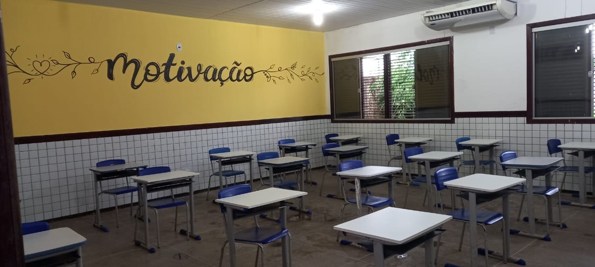 Palavras motivacionais são espalhadas nas paredes de escola para acolher  alunos na volta às aulas presenciais em São Luís | Maranhão | G1