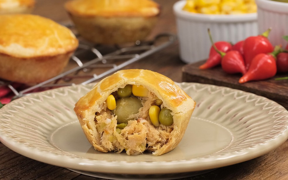 Empadas de frango com massa brisée | Receitas