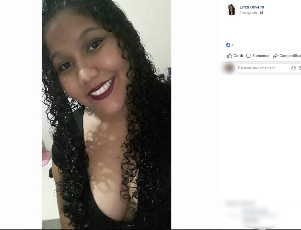 Erica Oliveira Gomes foi morta em setembro de 2018 â Foto: Facebook/ReproduÃ§Ã£o