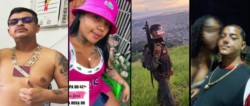 Léo 41, Faixa Rosa, Turista e Maycon: alguns dos mortos da operação no Complexo do Salgueiro — Foto: Reprodução/Rede social