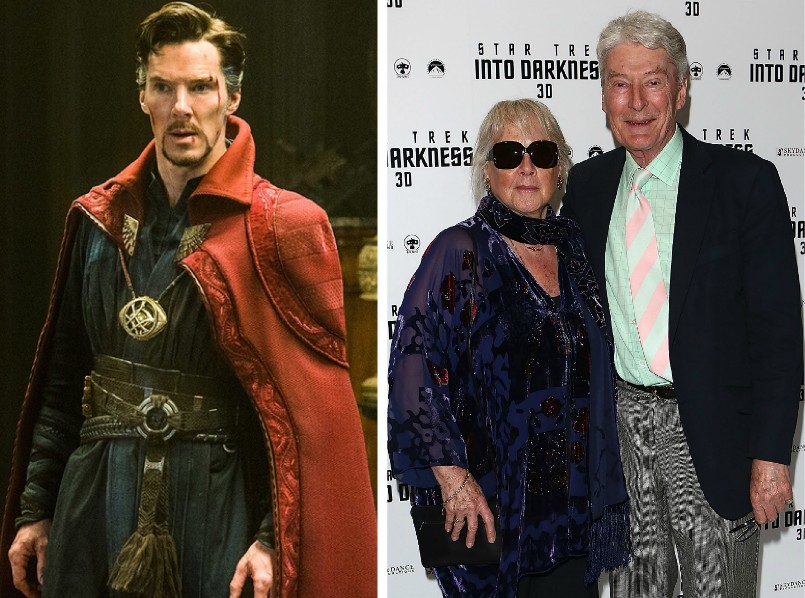 Os pais do ator Benedict Cumberbatch, a atriz Wanda Ventham e o ator Timothy Carlton (Foto: Reprodução/Getty Images)