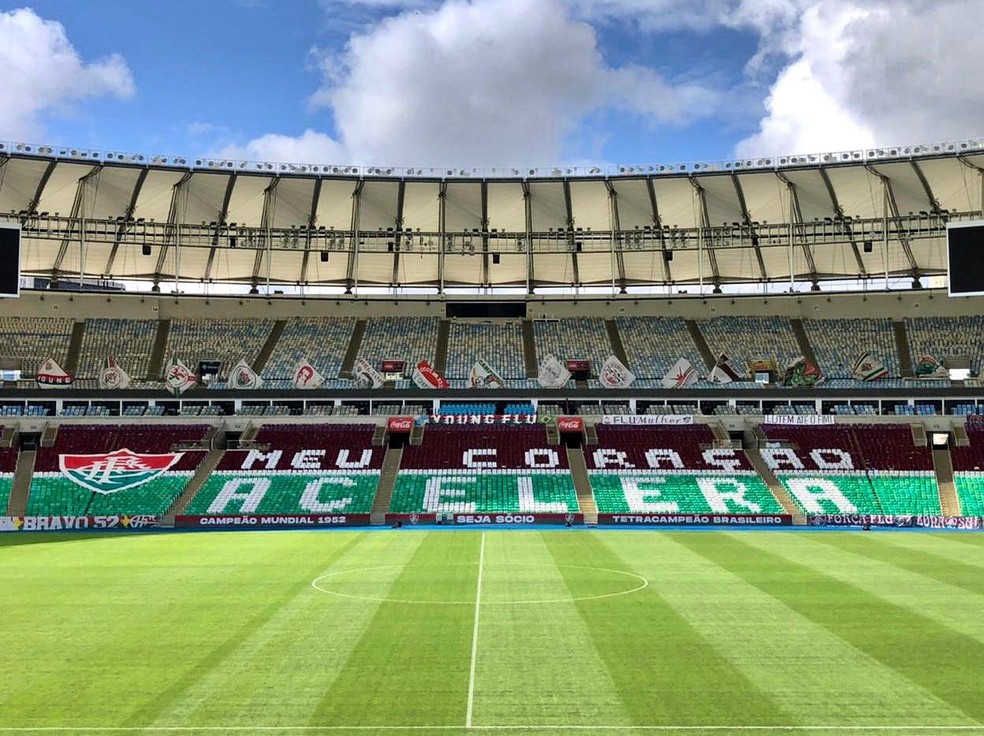 Torcida Do Fluminense Monta Quarto Mosaico Diferente Em Oito Dias No Maracana Fluminense Ge