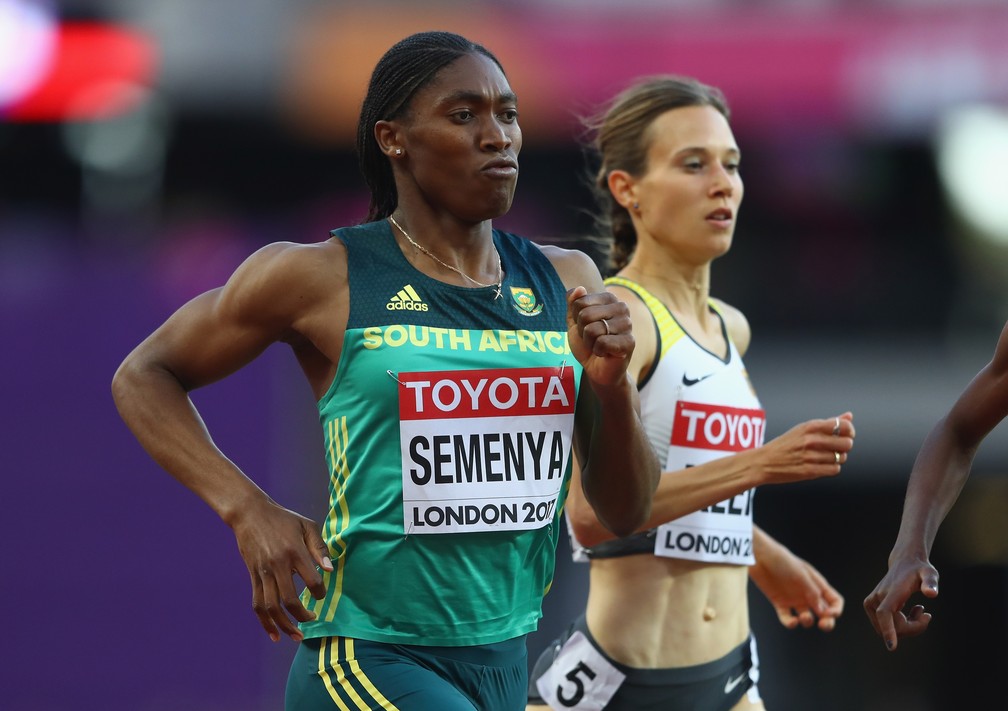 Caster Semenya na disputa dos 1.500m em Londres: ela levaria o bronze (Foto: Getty Images)