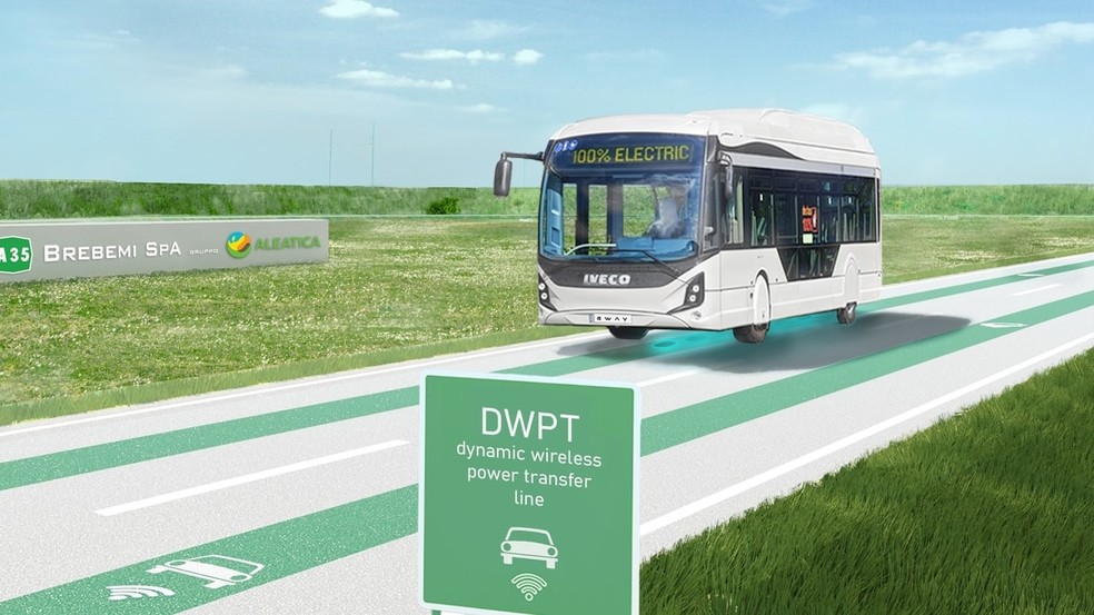 'Rodovia elétrica' promete recarga sem fio de carros em movimento na Itália — Foto: Brebemi / Divulgação