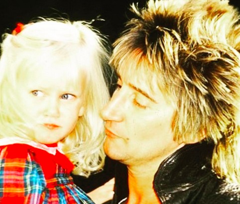 Kimberly Stewart com o pai, o músico Rod Stewart (Foto: Instagram)
