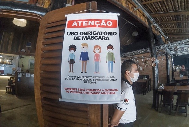 Comunicação em restaurante reaberto (Foto: Divulgação)