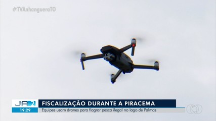 Equipes do Naturatins utilizam drones para fiscalizar a pesca ilegal
