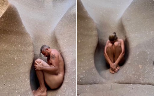 Luigi Baricelli e a mulher ficam nus durante jornada espiritual na Chapada dos Veadeiros