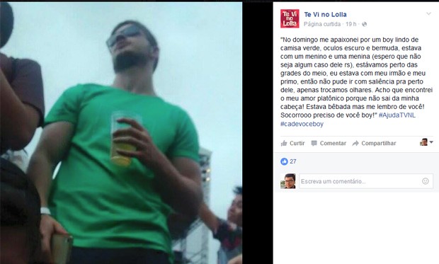 Fãs buscam 'crushes' no Te Vi No Lolla (Foto: Reprodução / Facebook)