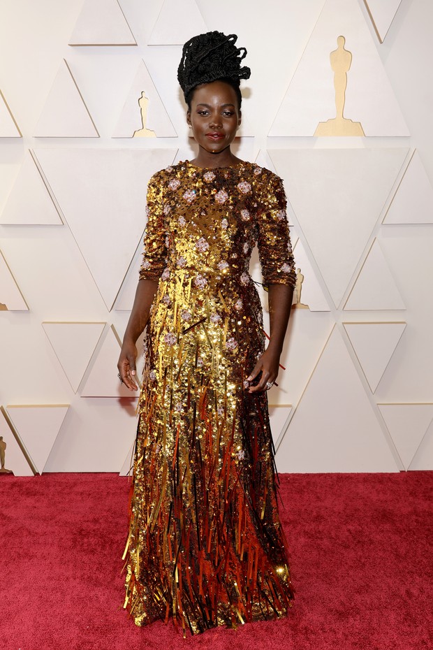 HOLLYWOOD, CALIFORNIA - MARCH 27: Lupita Nyong'o attends the 94th Annual Academy Awards at Hollywood and Highland on March 27, 2022 in Hollywood, California. (Photo by Mike Coppola/Getty Images) (Foto: Getty Images)