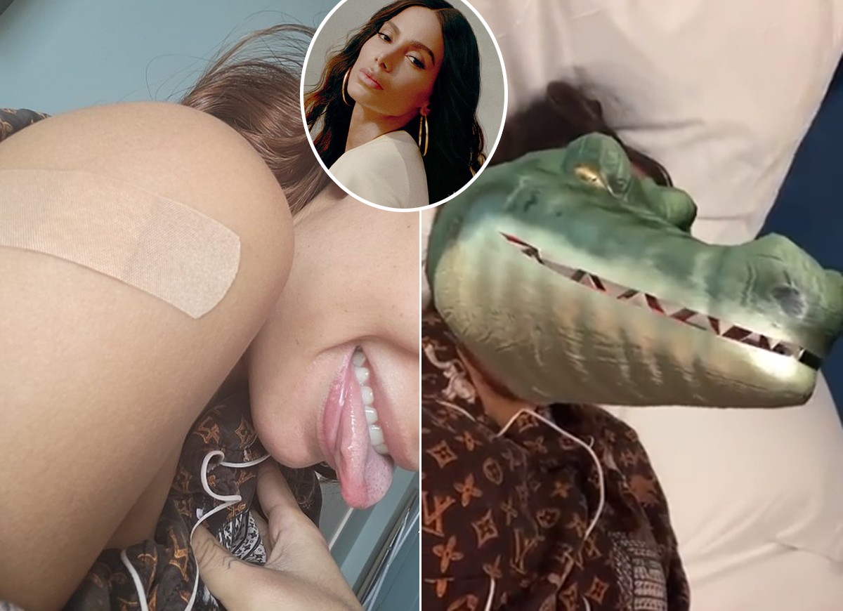 Anitta toma terceira dose de vacina (Foto: Reprodução Twitter e Mar+Vin)