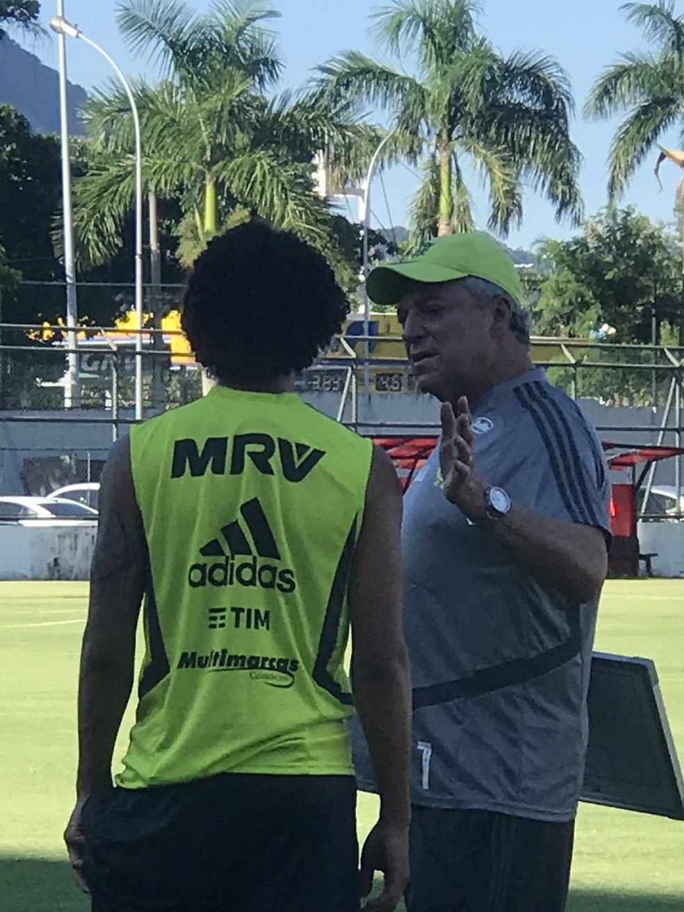 Ar&atilde;o e Abel: t&eacute;cnico teve papel importante na evolu&ccedil;&atilde;o do volante no Flamengo &mdash; Foto: Cah&ecirc; Mota