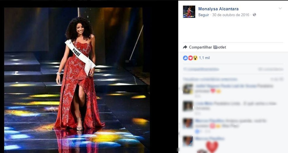 Monalysa Alcântara, miss Brasil 2017 (Foto: Reprodução/Instagram/@monalysaalcantara)