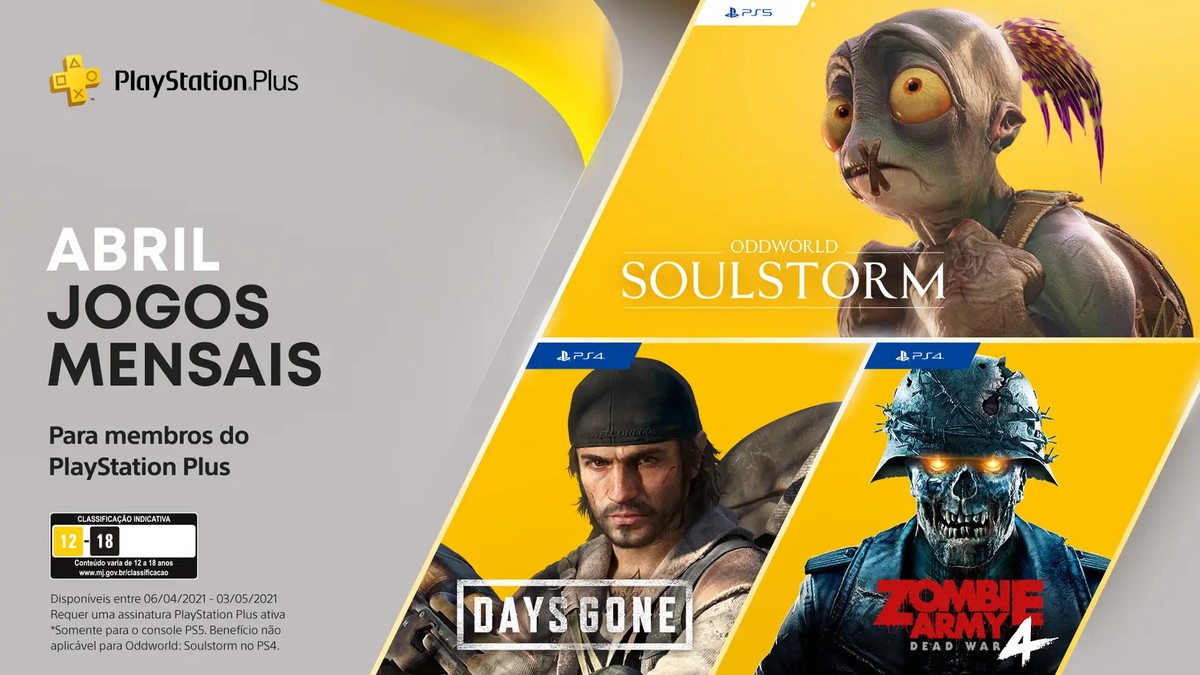 Tarif Dusør Mængde penge PS Plus: Days Gone, Oddworld e mais ficam grátis no PS4/PS5 em abril |  Jogos de ação | TechTudo