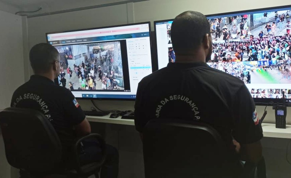 C&acirc;meras de seguran&ccedil;a foram instaladas no circuito do S&atilde;o Jo&atilde;o em Porto Seguro &mdash; Foto: Divulga&ccedil;&atilde;o/SSP
