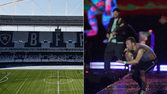 Com shows do Coldplay, Botafogo reabre Nilton Santos mirando alto faturamento de arenas multiuso