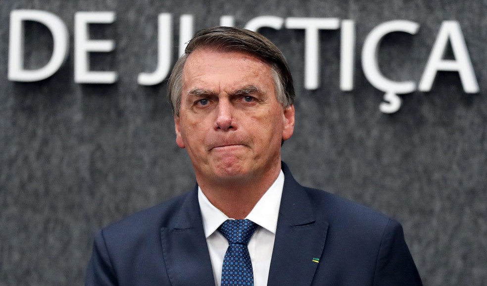 O presidente Jair Bolsonaro na posse do novo corregedor nacional de Justiça, em Brasília, em 30 de agosto de 2022. — Foto: Wilton Junior/Estadão Conteúdo