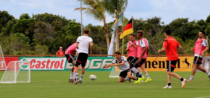 Jogadores alemanha treino (Foto: Victor Canedo)