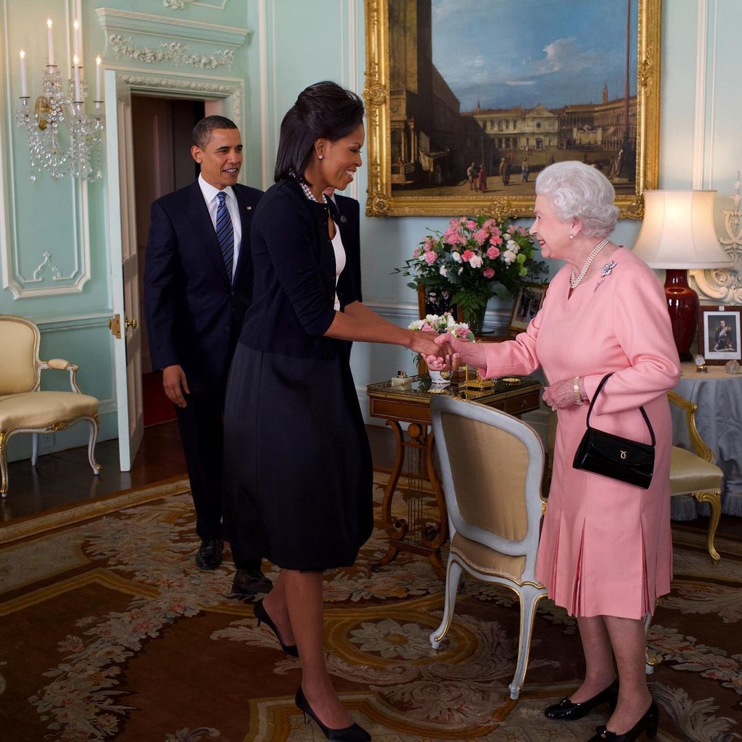 Michelle Obama e Rainha Elizabeth II (Foto: Reprodução/Instagram)