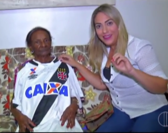 dona maria, torcedora do vasco de 114 anos (Foto: Reprodução) dona maria, torcedora do vasco de 114 anos (Foto: Reprodução)