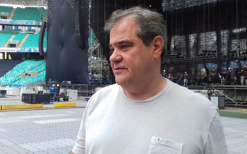 Luiz Oscar Niemeyer é o produtor responsável pela turnê brasileira de Paul (Foto: Gabriel Gonçalves/G1 Bahia)