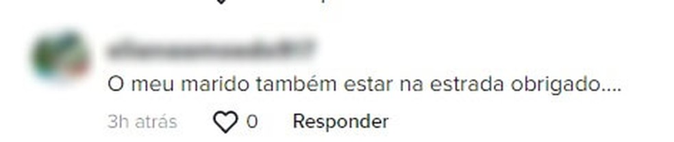 Usuária relata que marido foi obrigado por patrão a participar de bloqueio ilegal — Foto: Reprodução/TikTok