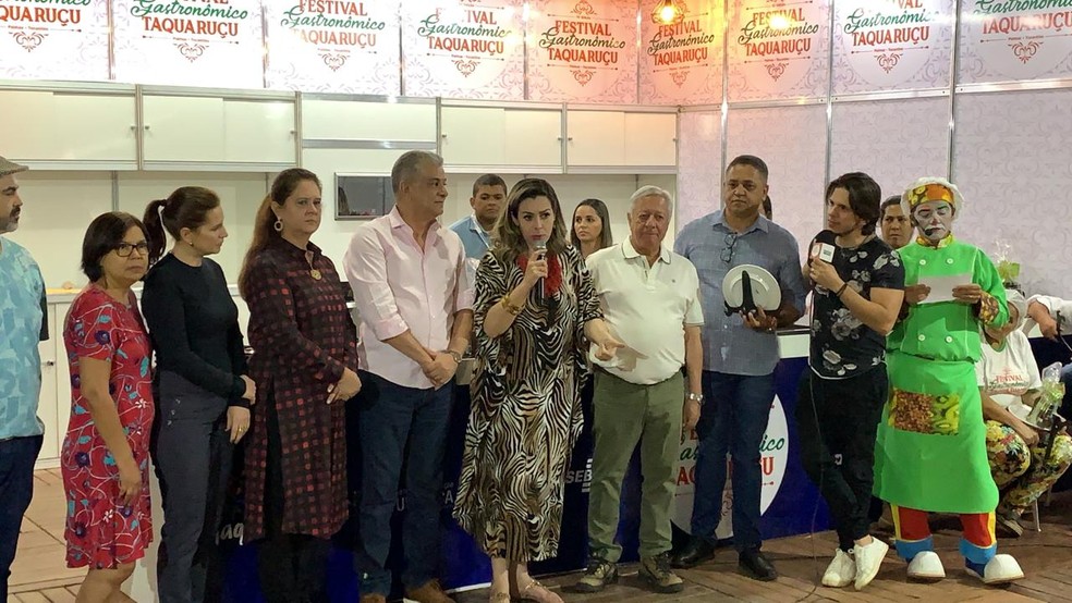 Anúncio dos vencedores foi feito no último dia do Festival Gastronômico de Taquaruçu — Foto: Lucas Machado/TV Anhanguera