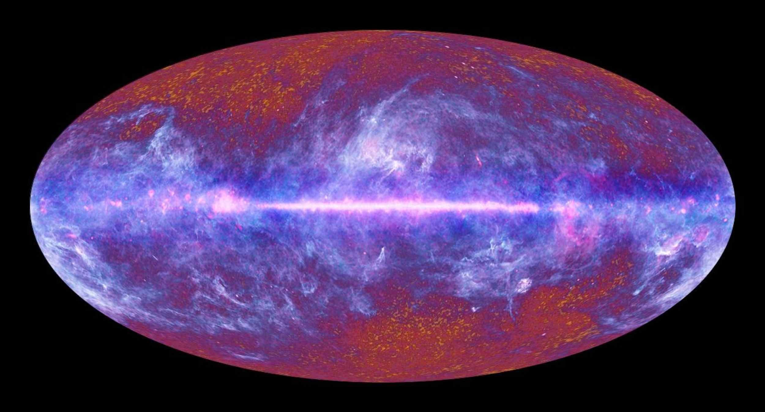 Visão do Universo feita pelo telescópio Planck (Foto:  ESA, HFI & LFI consortia (2010))