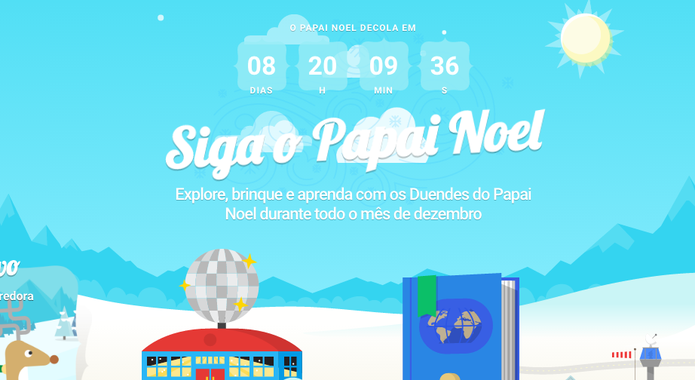 Google mostra rastreador do Papai Noel (Foto: Reprodução/Felipe Vinha)