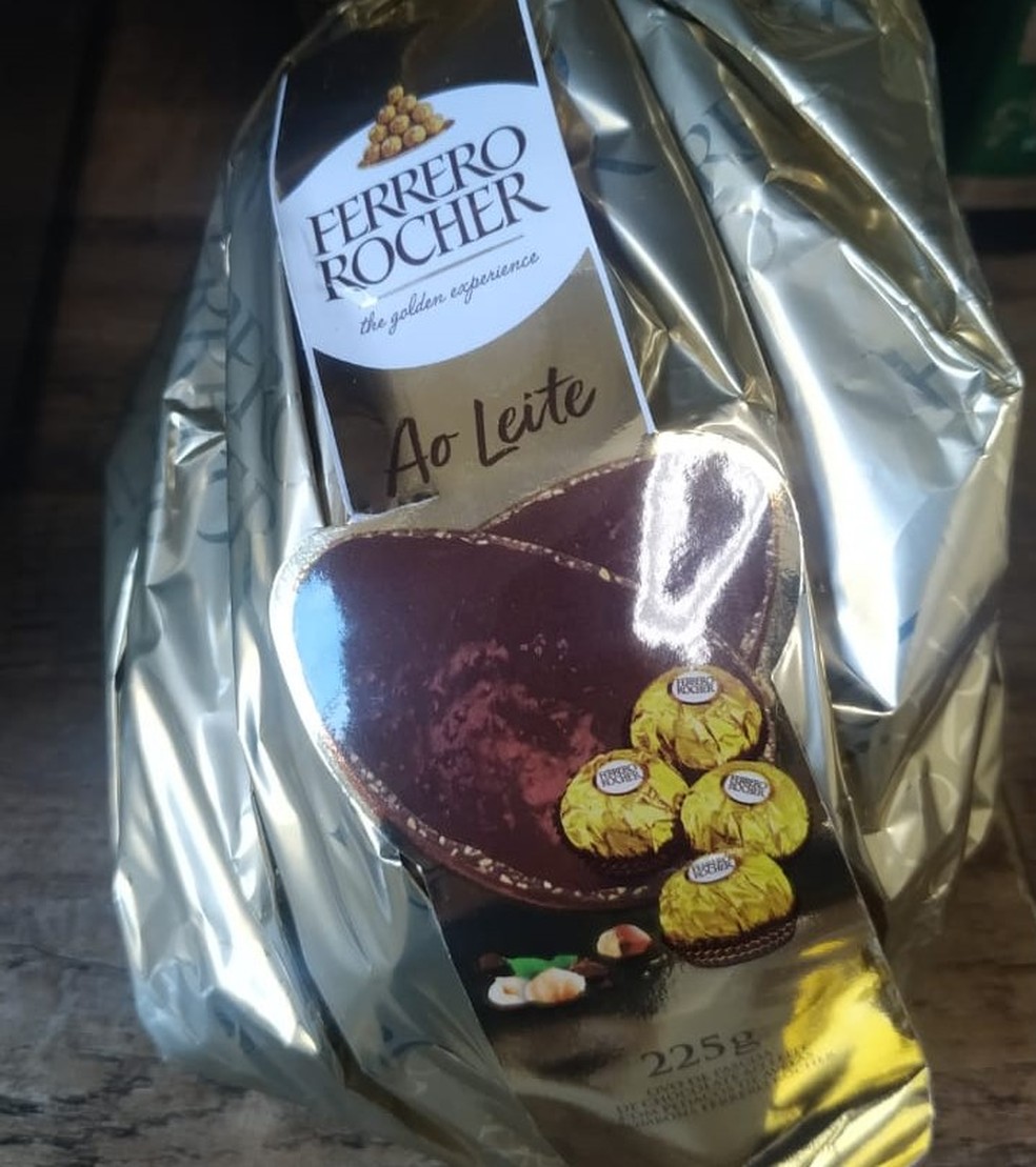 Embalagem de ovo da Ferrero Rocher — Foto: Arquivo Pessoal