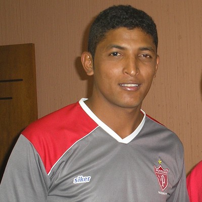 Paulo Paraíba, zagueiro do Potiguar de Mossoró, e José Neto, gerente de futebol (Foto: Marcelo Diaz/Divulgação)