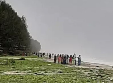 Incidente ocorreu na praia de Alappuzha, na Índia (Foto: Reprodução/Times Of India)