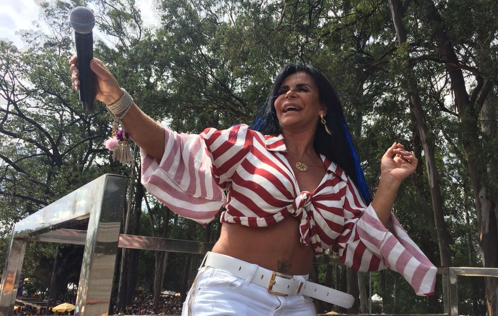 Gretchen vai se apresentar com Valesca Popozuda no Anhangabaú na noite deste sábado (Foto: Peter Fussy/G1)