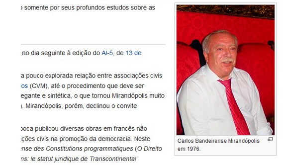 Foto que ilustrava o perfil de Mirandópolis na Wikipédia (Foto: Reprodução/Internet)