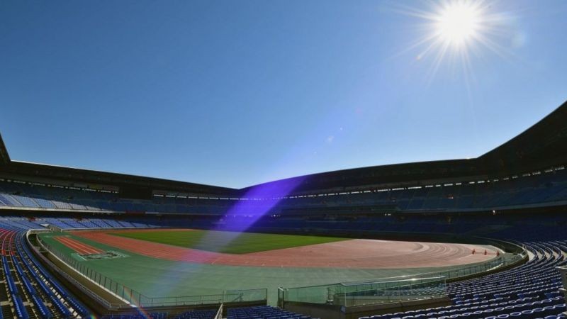 BBC O Estádio Internacional de Yokohama sediará a final do futebol olímpico (Foto: Getty Images via BBC)