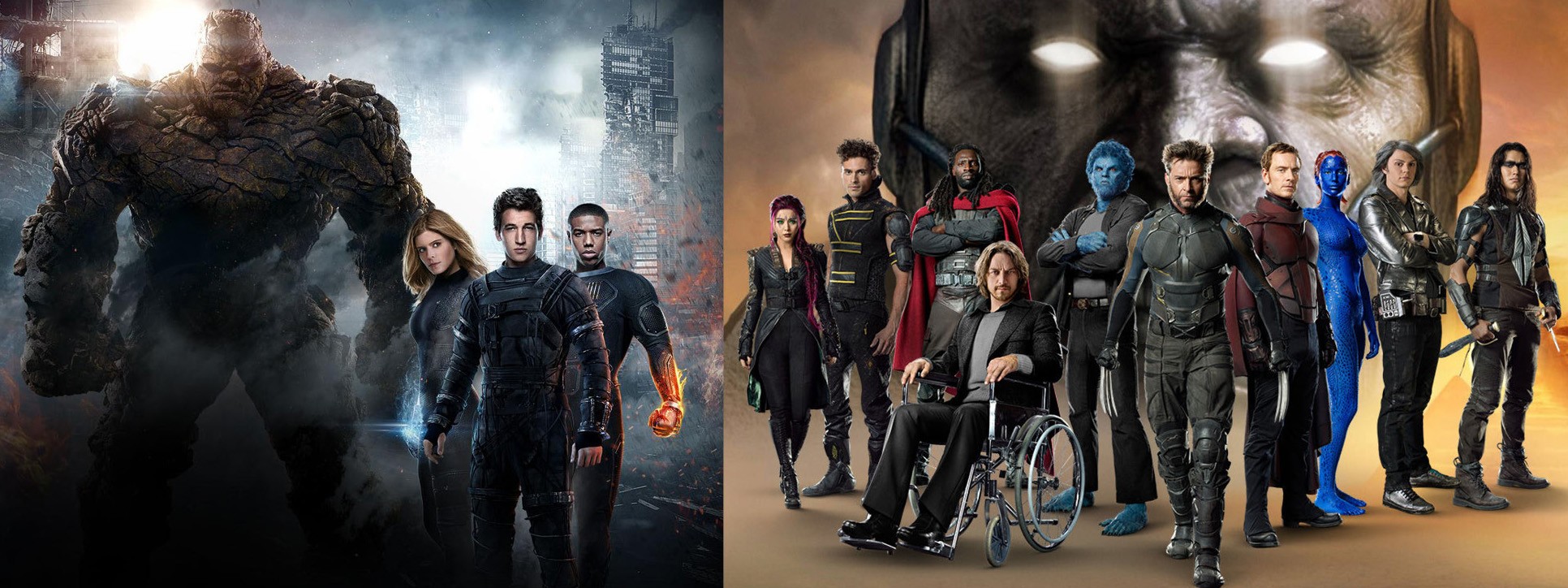 'Quarteto Fantástico' (2015) e 'X-Men: Apocalipse' (2016) (Foto: Divulgação)