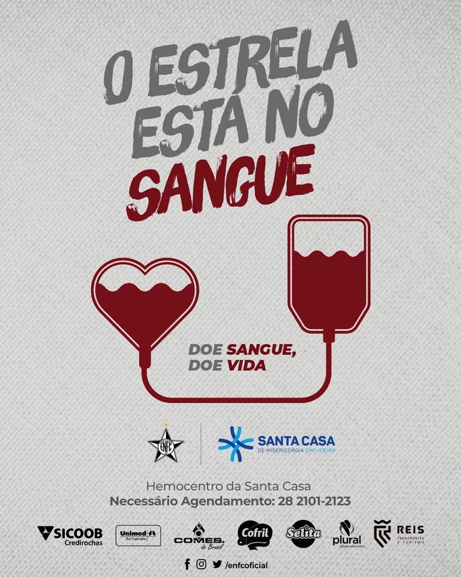 Estrela Do Norte Lanca Campanha De Doacao De Sangue Veja Como Ajudar E Concorrer A Um Kit Do Clube Estrela Do Norte Ge
