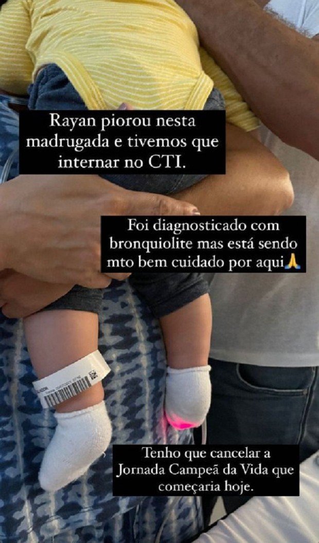 Rayan, filho de Malvino Salvador e Kyra Gracie, é internado (Foto: Reprodução/Instagram)