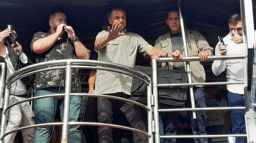 Bolsonaro participa em Natal da 'Marcha com Jesus pela Liberdade' — Foto: Sérgio Henrique Santos/Inter TV Cabugi
