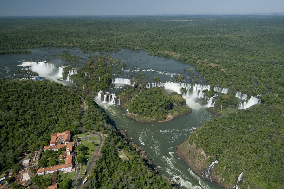 Parque Nacional do Iguaçu, o segundo mais visitada do país, se estende por mais de 185 mil hectares. — Foto: Parque Nacinal do Iguaçu/Divulgação
