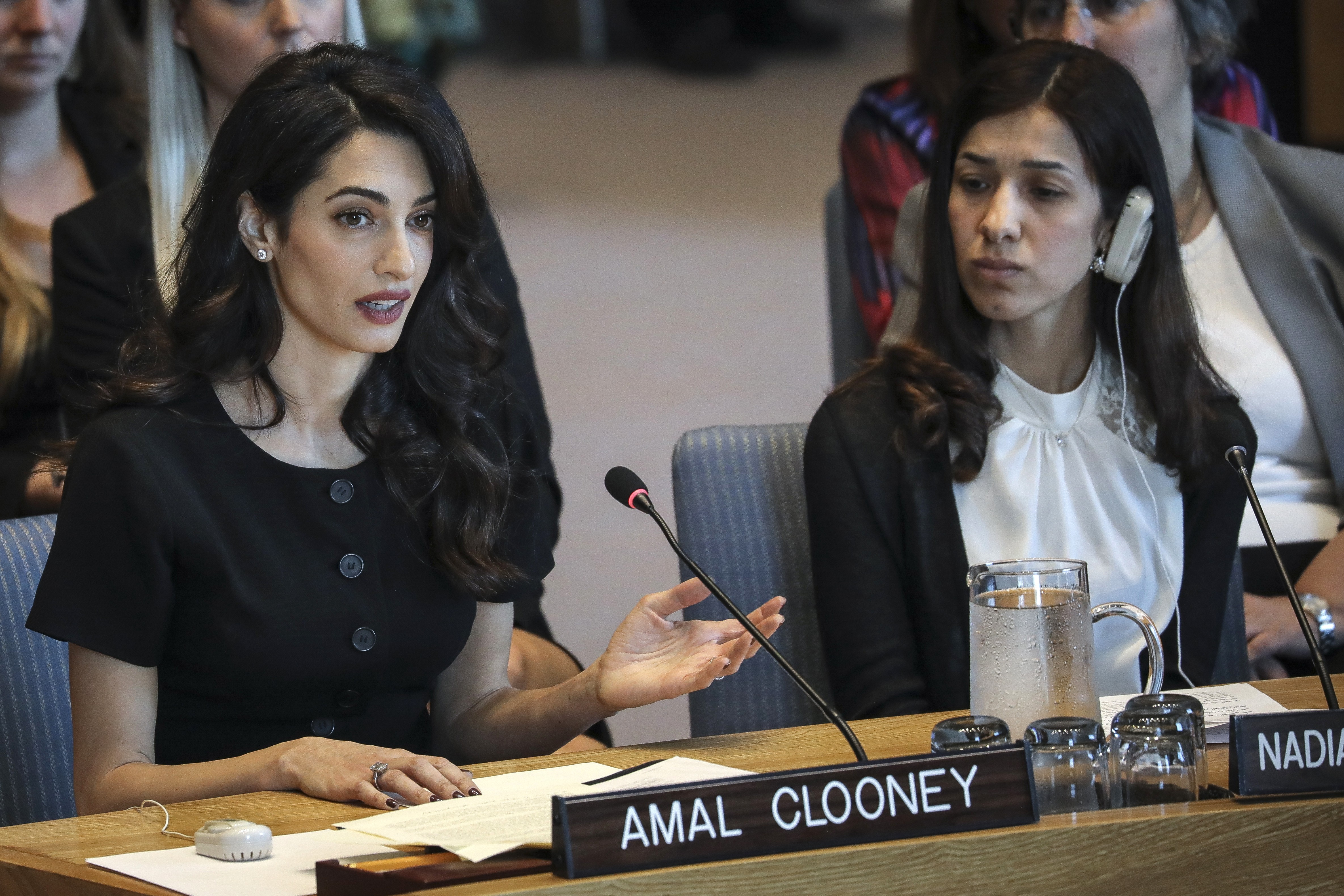 Amal Clooney e Nadia Murad na ONU (Foto: Getty Images)
