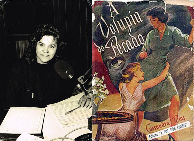 Cassandra Rios e o seu primeiro livro de 1948 (Foto: reprodução)