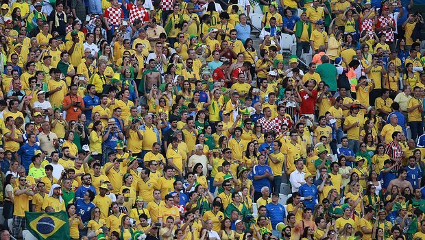 Cerimônia de abertura da Copa de 2014, no Brasil (Foto: Danilo Borges/Portal da Copa, CC BY 3.0 BR <https://creativecommons.org/licenses/by/3.0/br/deed.en>, via Wikimedia Commons)