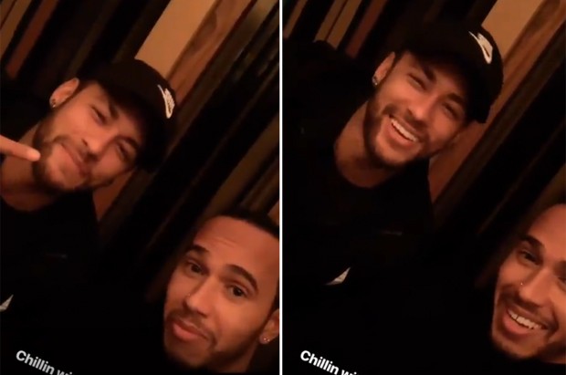 Neymar e Lewis Hamilton (Foto: Reprodução/Instagram)