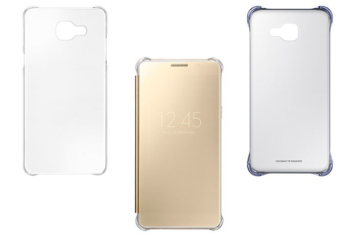 Capas Protetoras Slim, Clear View e Clear, respectivamente, são acessórios da Samsung para Galaxy A5 e A7 (Foto: Divulgação/Samsung)
